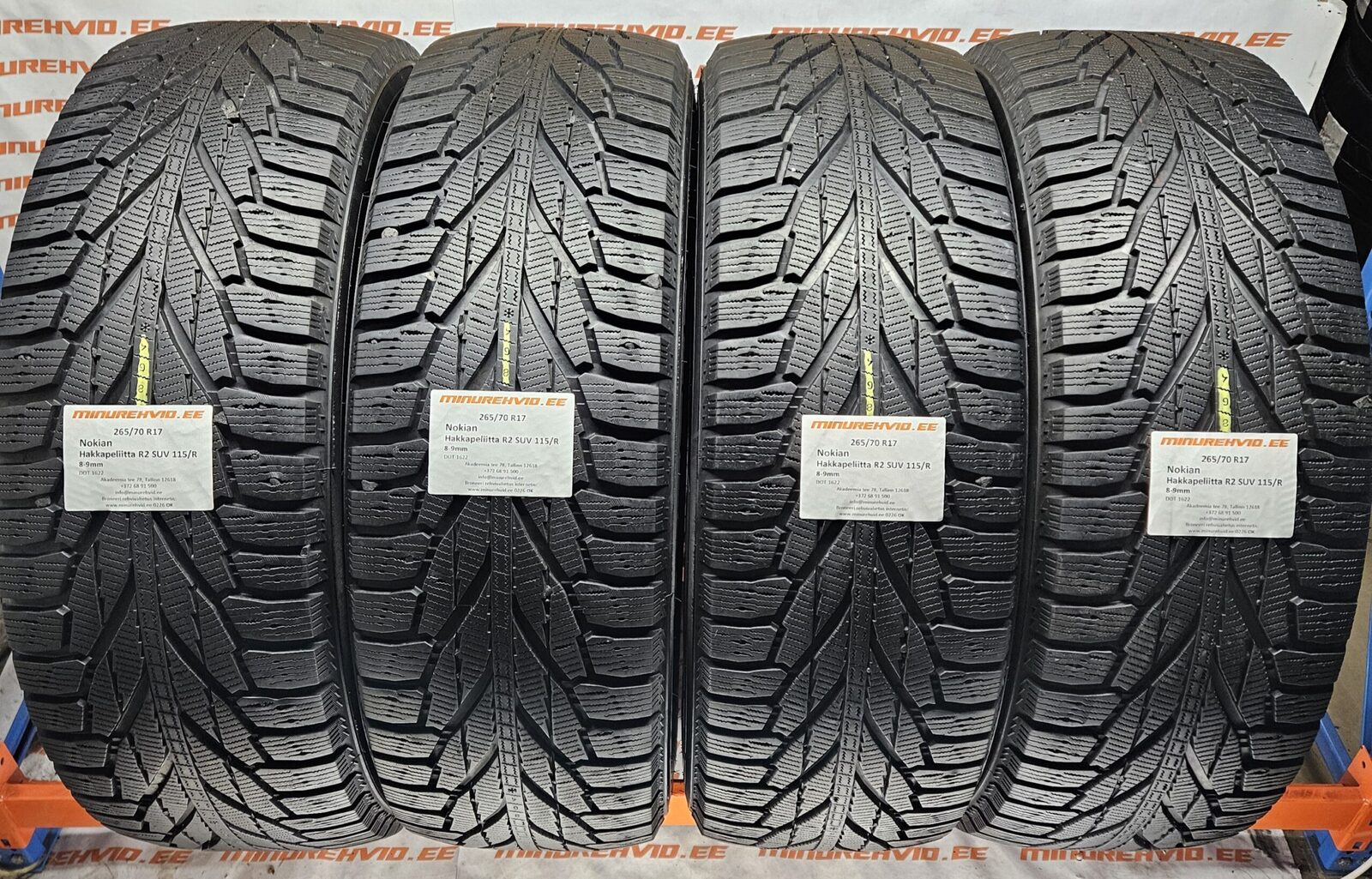 Used studless winter tire 265/70R17 Nokian Hakkapeliitta R2 SUV 115/R