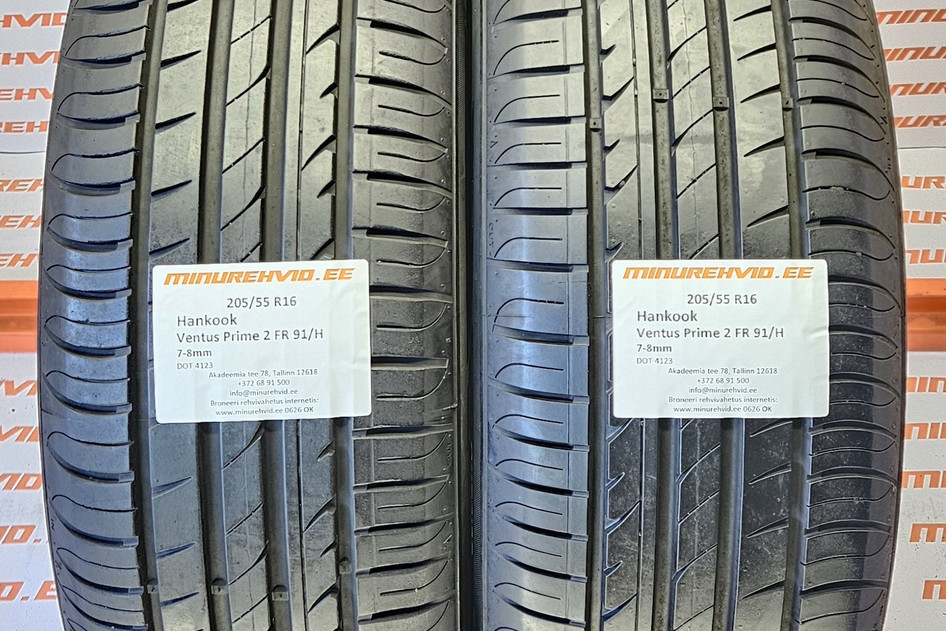 Подержанный летняя шина 205/55R16 Hankook Ventus Prime 2 FR 91/H 0322+4123