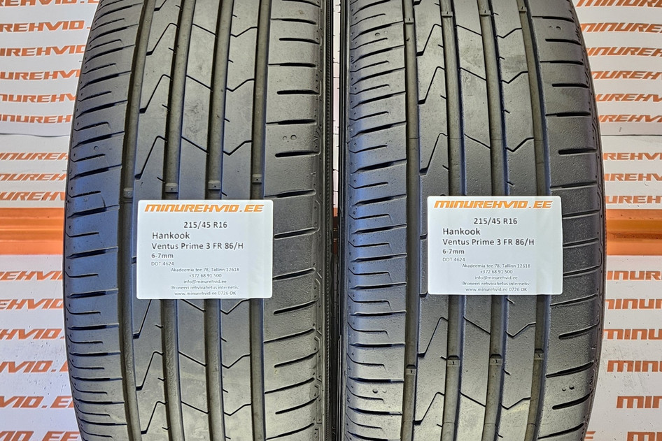 Used summer tire 215/45R16 Hankook Ventus Prime 3 FR 86/H