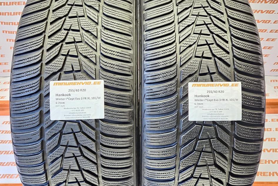 Подержанный нешипованная шина 255/40R20 Hankook Winter I*Cept Evo 3 FR XL 101/W