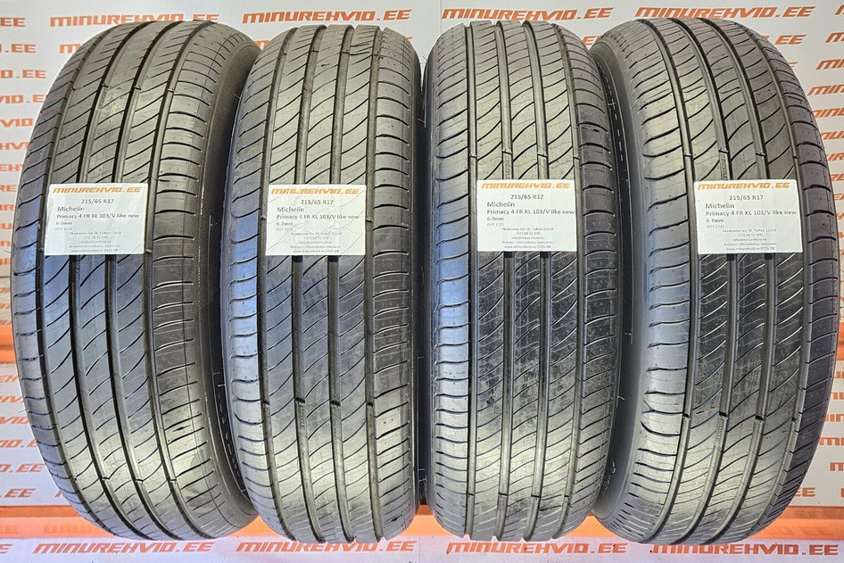 Used summer tire 215/65R17 Michelin Primacy 4 FR XL 103/V like new 2x2725 2x4124