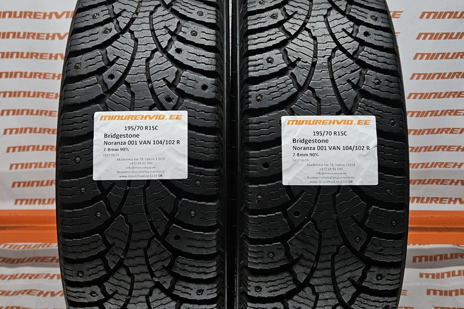 Used studded tire 195/70R15 Bridgestone Noranza 001 VAN 104/102 R