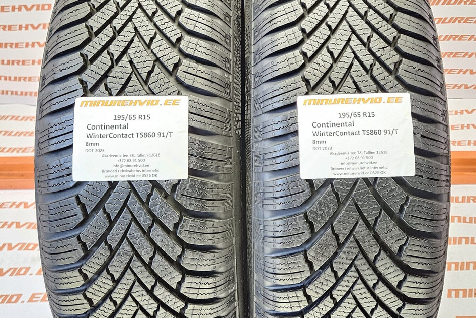 Kasutatud lamellrehv 195/65R15 Continental WinterContact TS860 91/T 2023