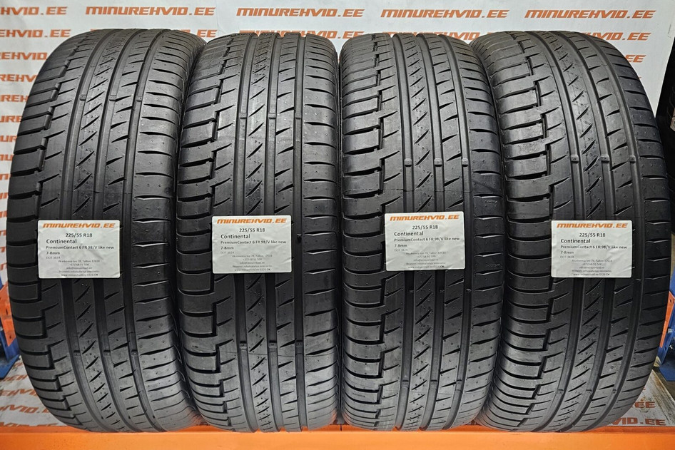 Lietots summer tire 225/55R18 Continental PremiumContact 6 FR 98/V like new 4