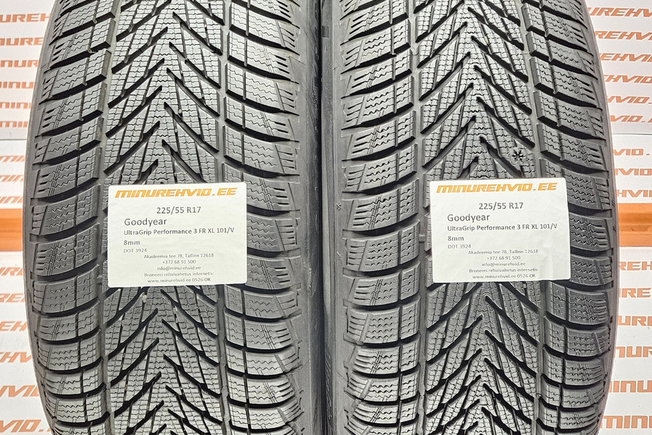Kasutatud lamellrehv 225/55R17 GoodYear UltraGrip Performance 3 FR XL 101/V