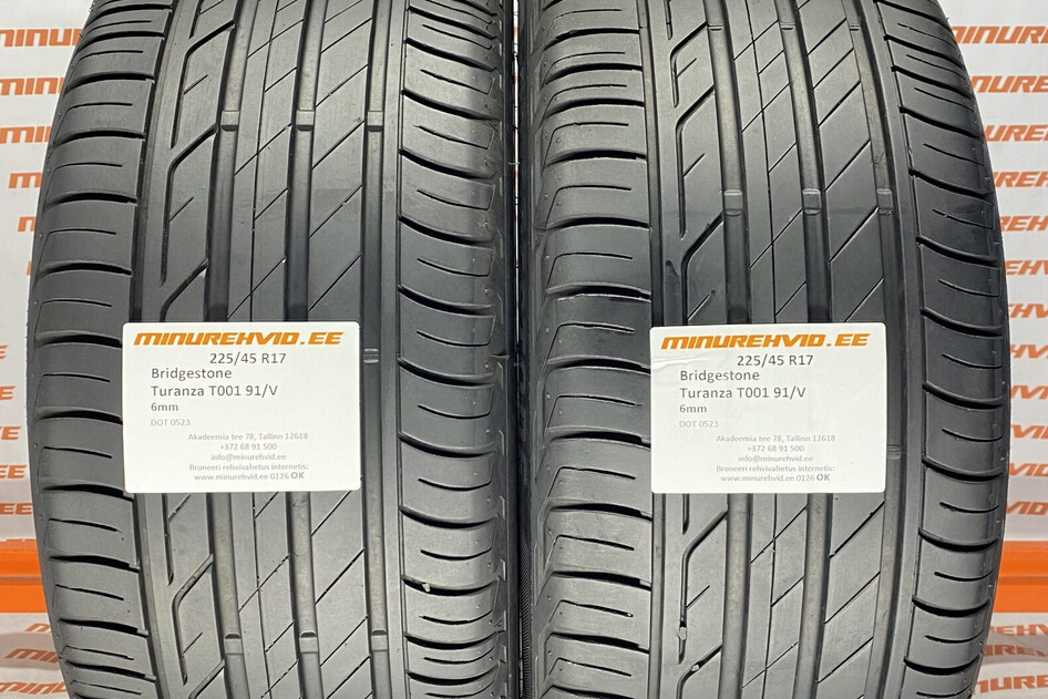 Used summer tire 225/45R17 Bridgestone Turanza T001 91/V 0523