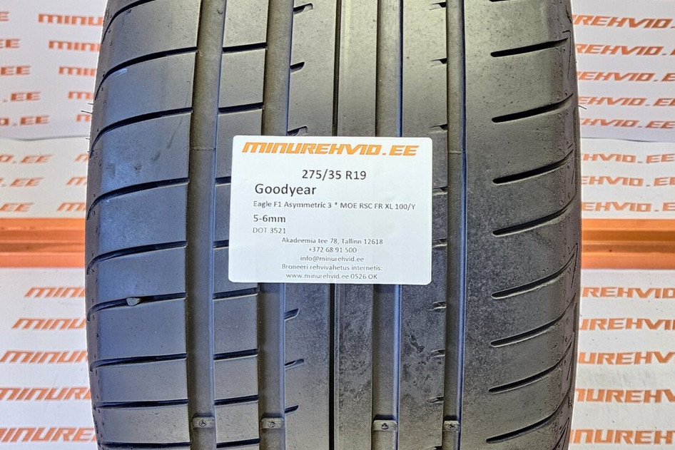 Kasutatud suverehv 275/35R19 GoodYear Eagle F1 Asymmetric 3 * MOE RSC FR XL 100/Y