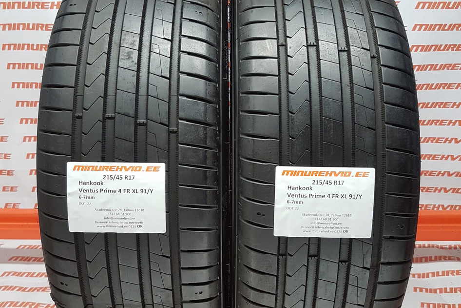 Kasutatud suverehv 215/45R17 Hankook Ventus Prime 4 FR XL 91/Y