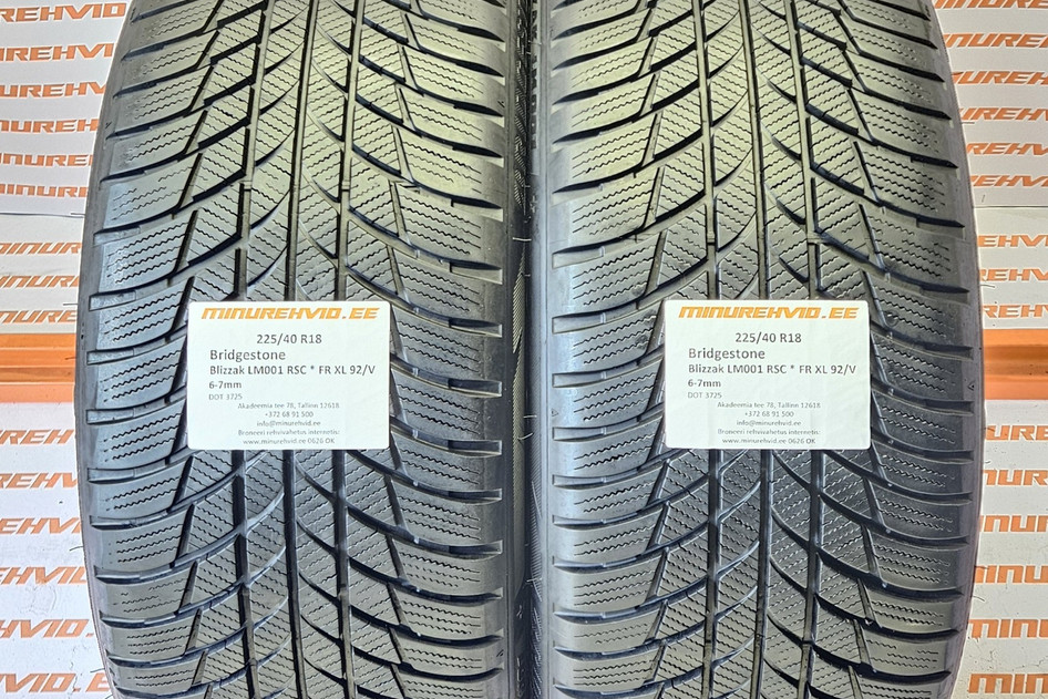 Kasutatud lamellrehv 225/40R18 Bridgestone Blizzak LM001 RSC * FR XL 92/V