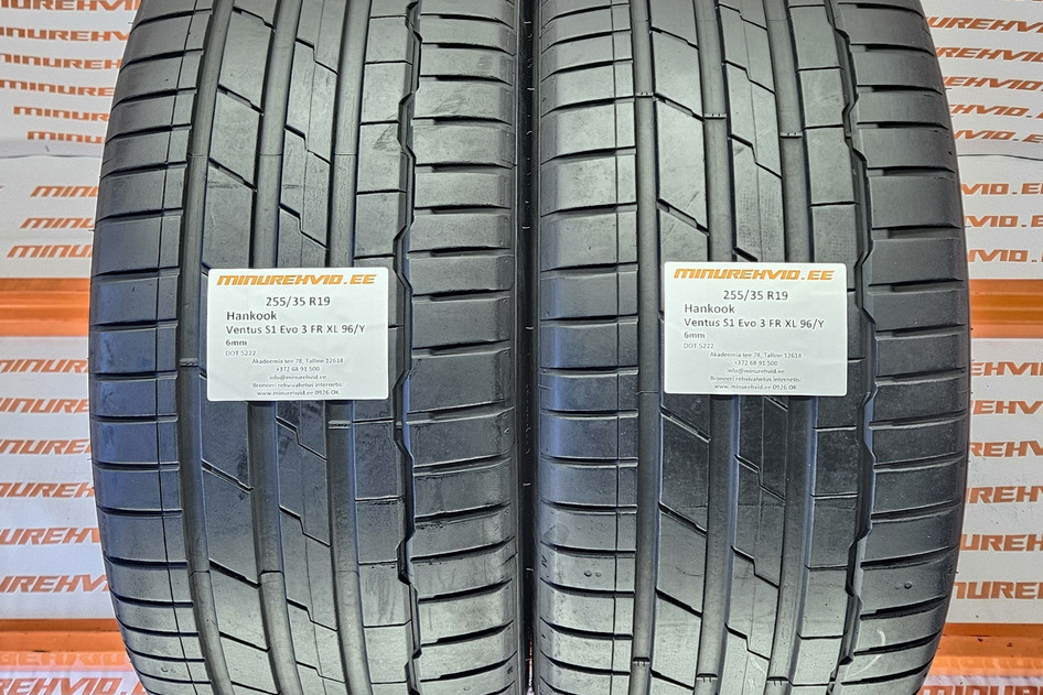 Подержанный летняя шина 255/35R19 Hankook Ventus S1 Evo 3 FR XL 96/Y