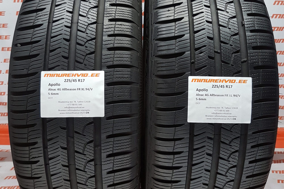 Used studless winter tire 225/45R17 Apollo Alnac 4G AllSeason FR XL 94/V