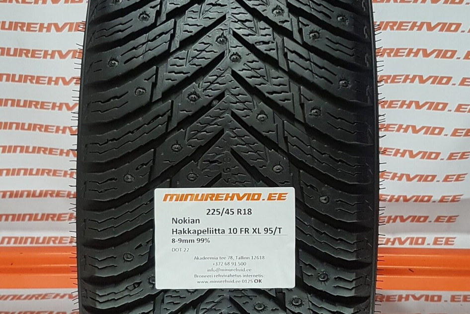 Kasutatud naastrehv 225/45R18 Nokian Hakkapeliitta 10 FR XL 95/T