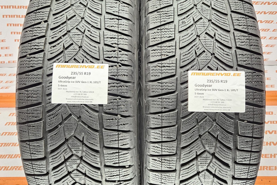 Подержанный нешипованная шина 235/55R19 GoodYear UltraGrip Ice SUV GEN-1 XL 105/T