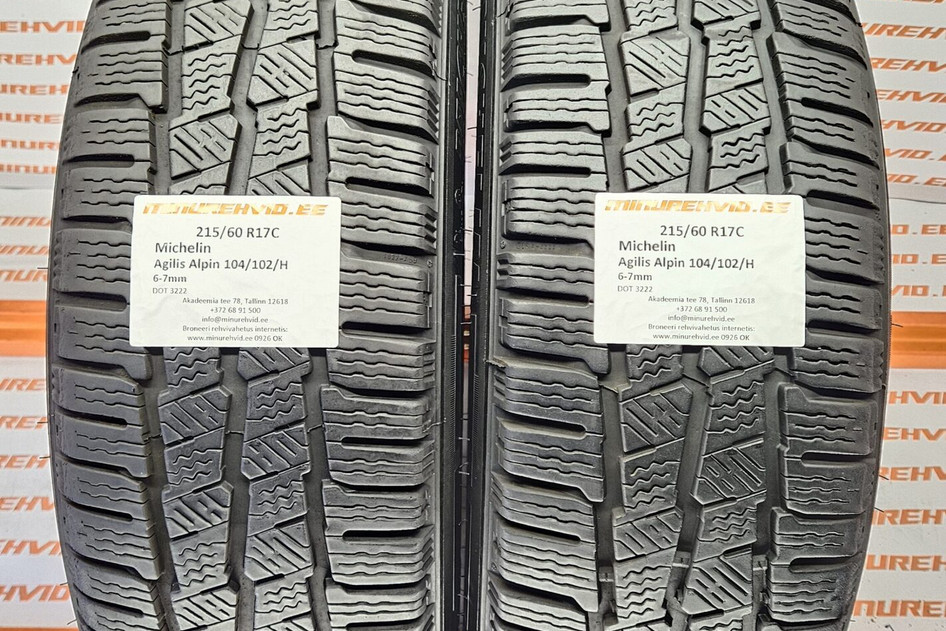 Kasutatud lamellrehv 215/60R17 Michelin Agilis Alpin 104/102/H 2x21 2x3222