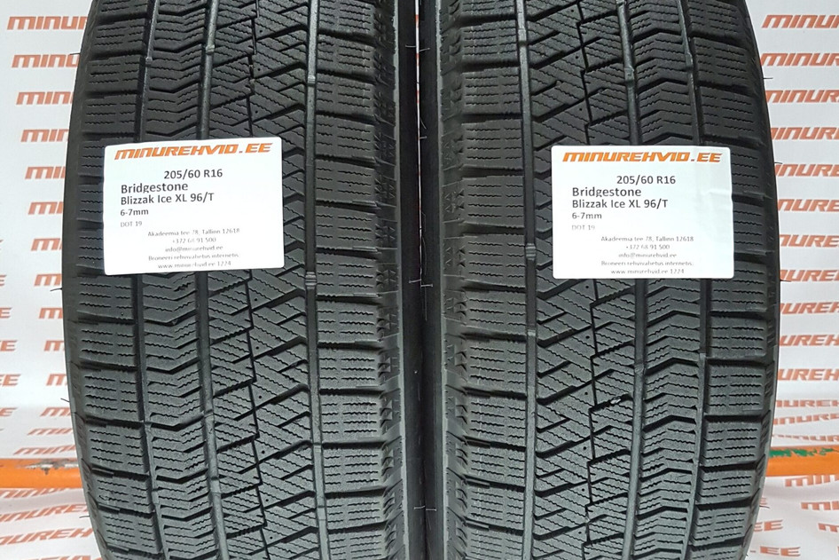 Used studless winter tire 205/60R16 Bridgestone Blizzak Ice XL 96/T