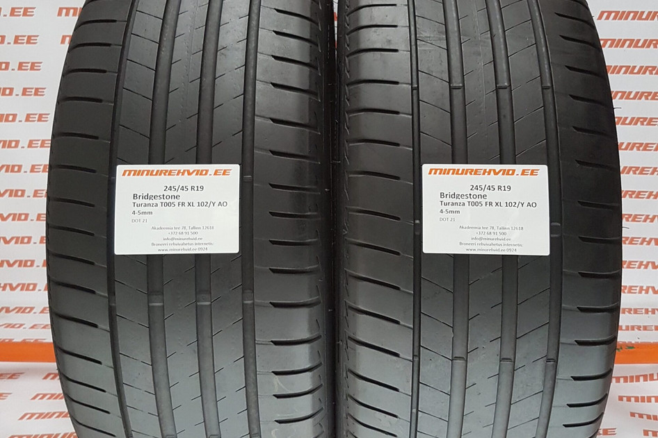 Kasutatud suverehv 245/45R19 Bridgestone Turanza T005 FR XL 102/Y AO
