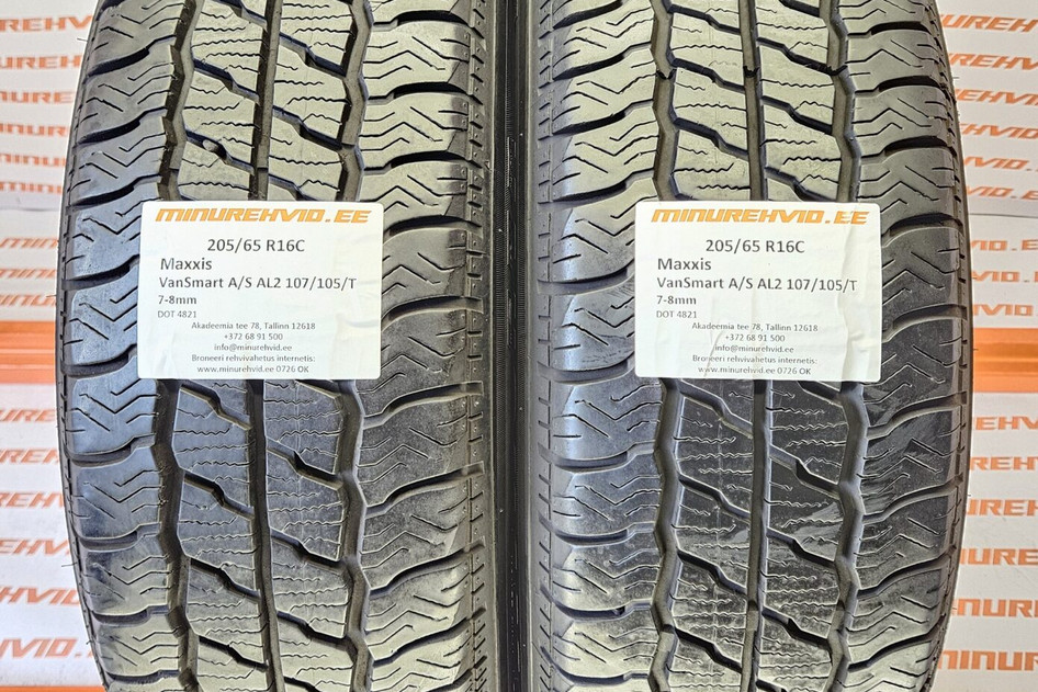 Подержанный нешипованная шина 205/65R16 Maxxis VanSmart A/S AL2 107/105/T