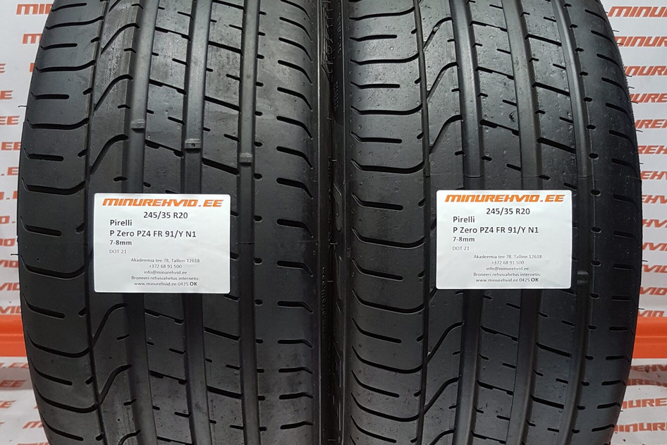 Used summer tire 245/35R20 Pirelli P Zero FR 91/Y N1
