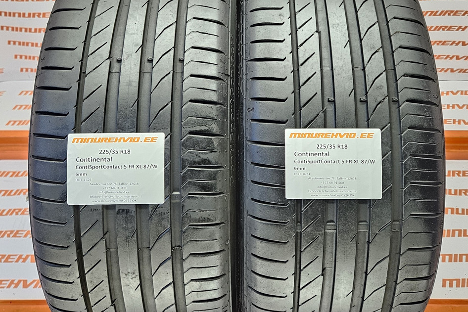 Kasutatud suverehv 225/35R18 Continental ContiSportContact 5 FR XL 87/W