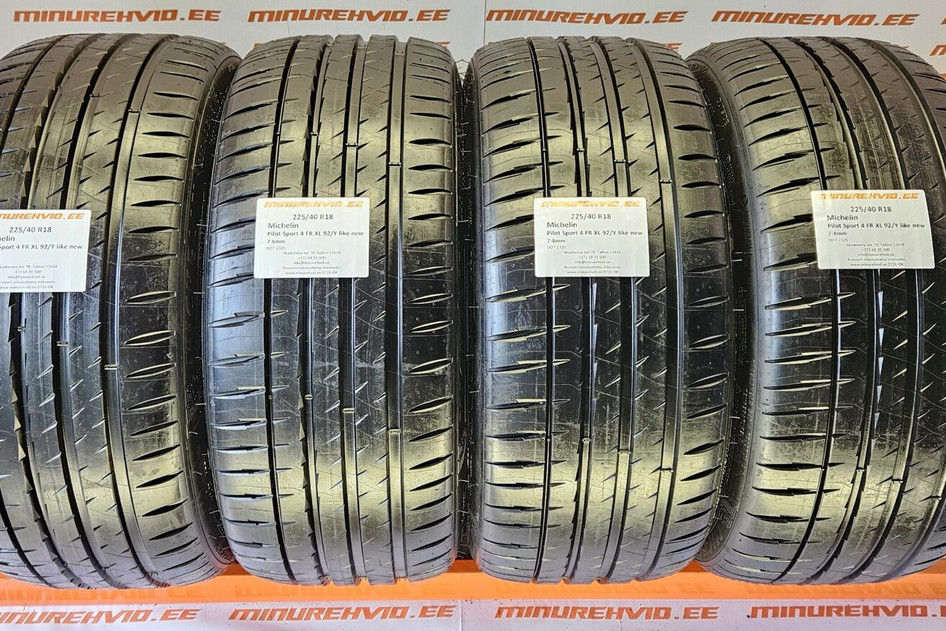 Подержанный летняя шина 225/40R18 Michelin Pilot Sport 4 FR XL 92/Y like new