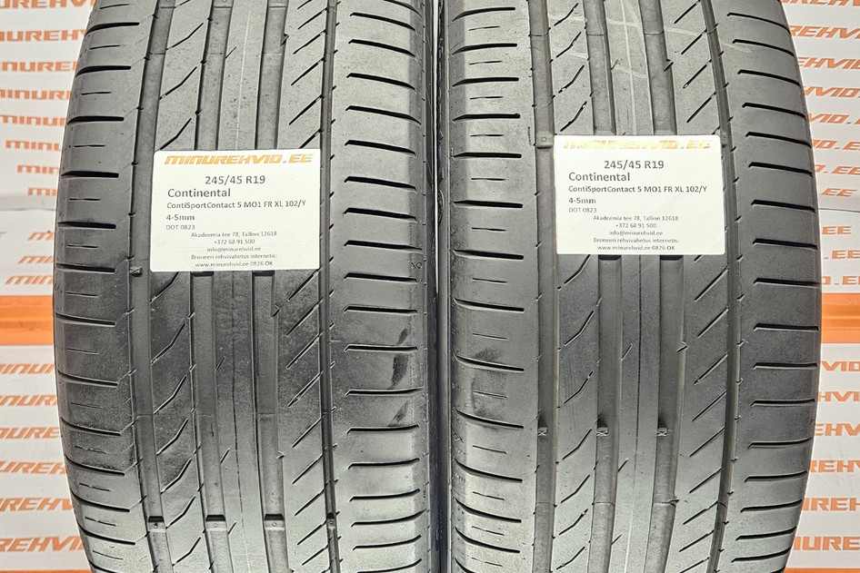 Used summer tire 245/45R19 Continental ContiSportContact 5 MO1 FR XL 102/Y