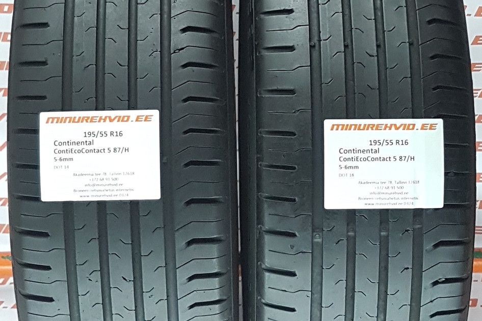 Kasutatud suverehv 195/55R16 Continental ContiEcoContact 5 87/H