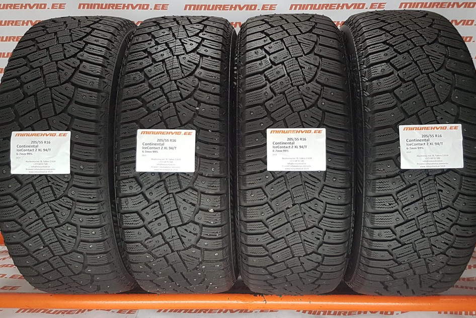 Used studded tire 205/55R16 Continental IceContact 2 XL 94/T