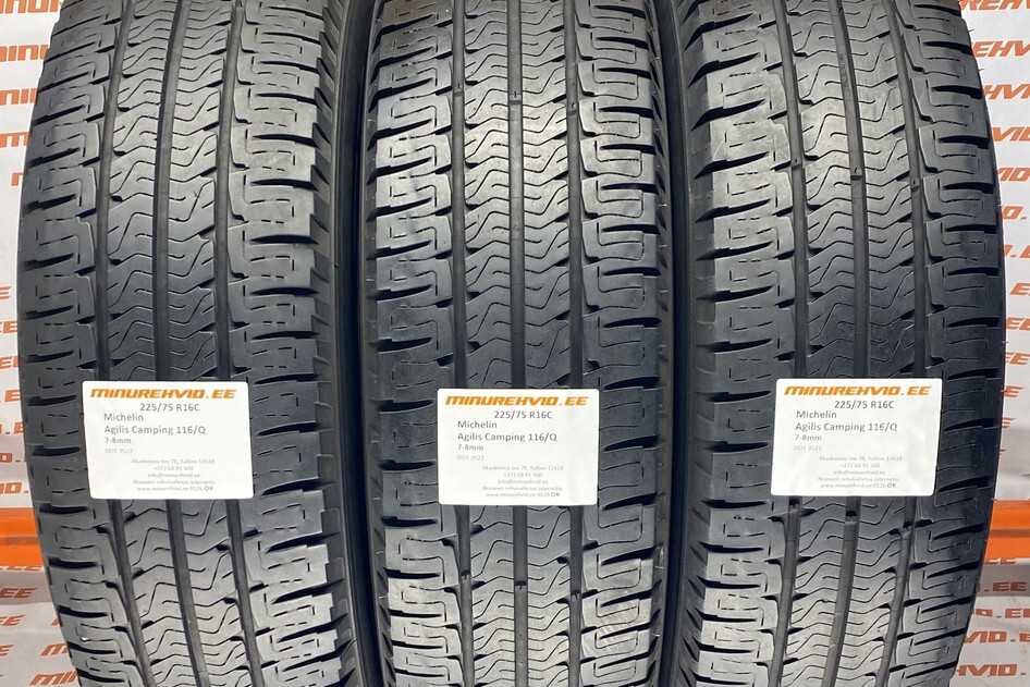 Used summer tire 225/75R16 Michelin Agilis Camping 116/Q 3522