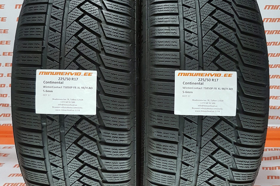 Used studless winter tire 225/50R17 Continental WinterContact TS850P FR XL 98/H AO