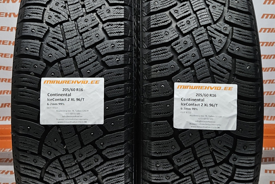 Kasutatud naastrehv 205/60R16 Continental IceContact 2 XL 96/T