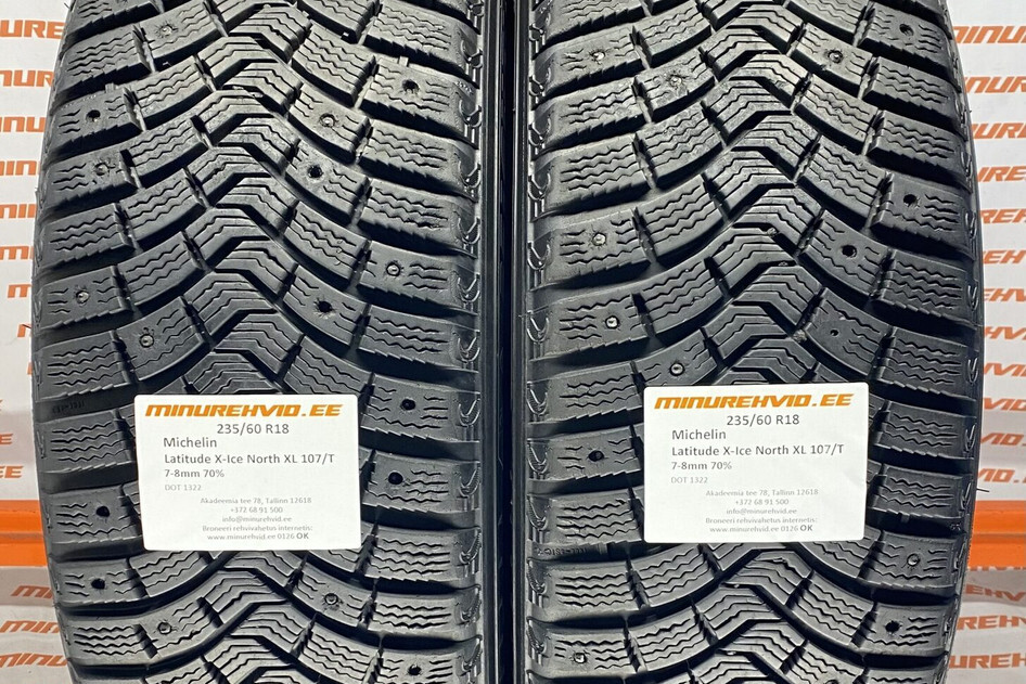 Kasutatud naastrehv 235/60R18 Michelin Latitude X-Ice North LXIN2 XL 107/T
