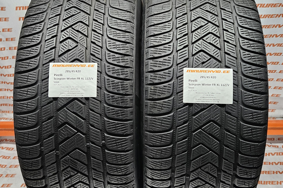 Used studless winter tire 285/45R20 Pirelli Scorpion Winter FR XL 112/V.
