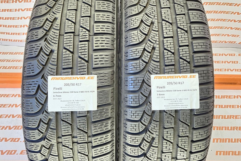 Used studless winter tire 205/50R17 Pirelli SottoZero Winter 210 Serie II MO FR XL 93/H