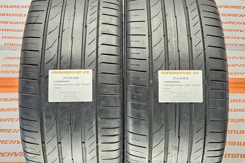 Kasutatud suverehv 255/40R18 Continental ContiSportContact 5 SSR * FR 95/Y