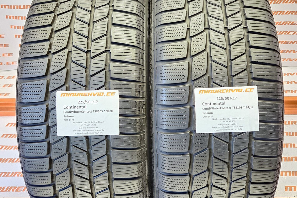 Подержанный нешипованная шина 225/50R17 Continental ContiWinterContact TS810S * 94/H