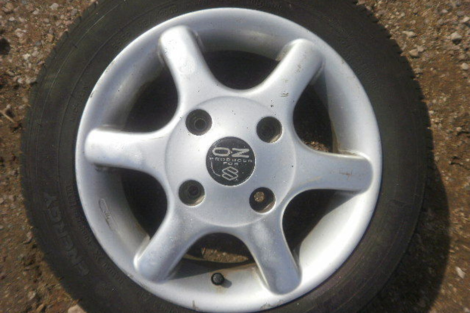 Used steel wheel+summer tire 145/70R13, Oz