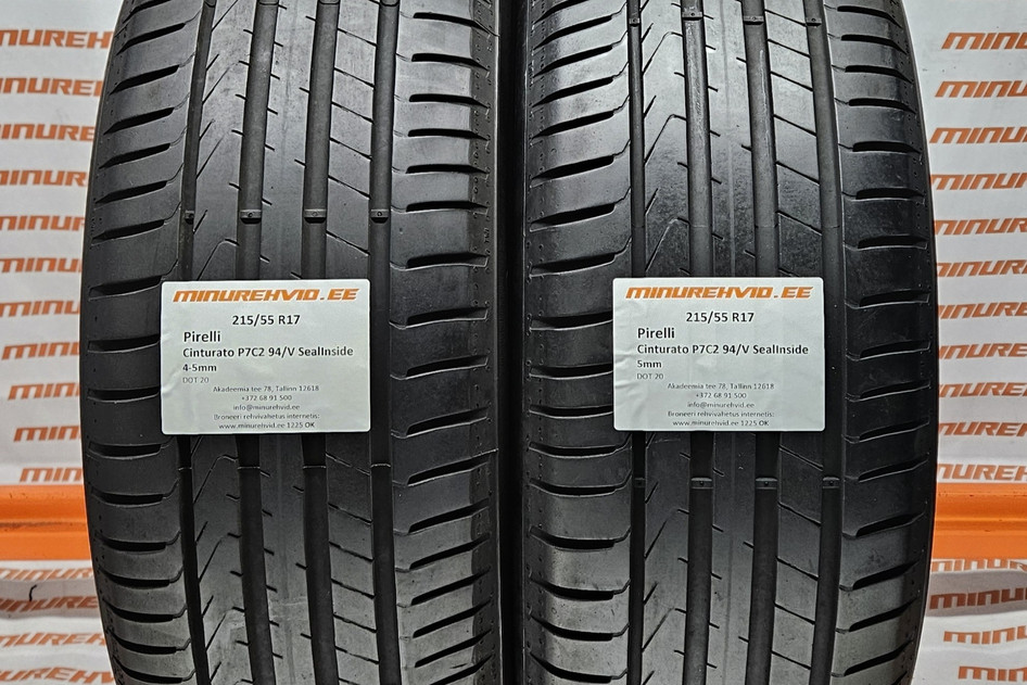Used summer tire 215/55R17 Pirelli Cinturato P7C2 94/V Seal Inside 20