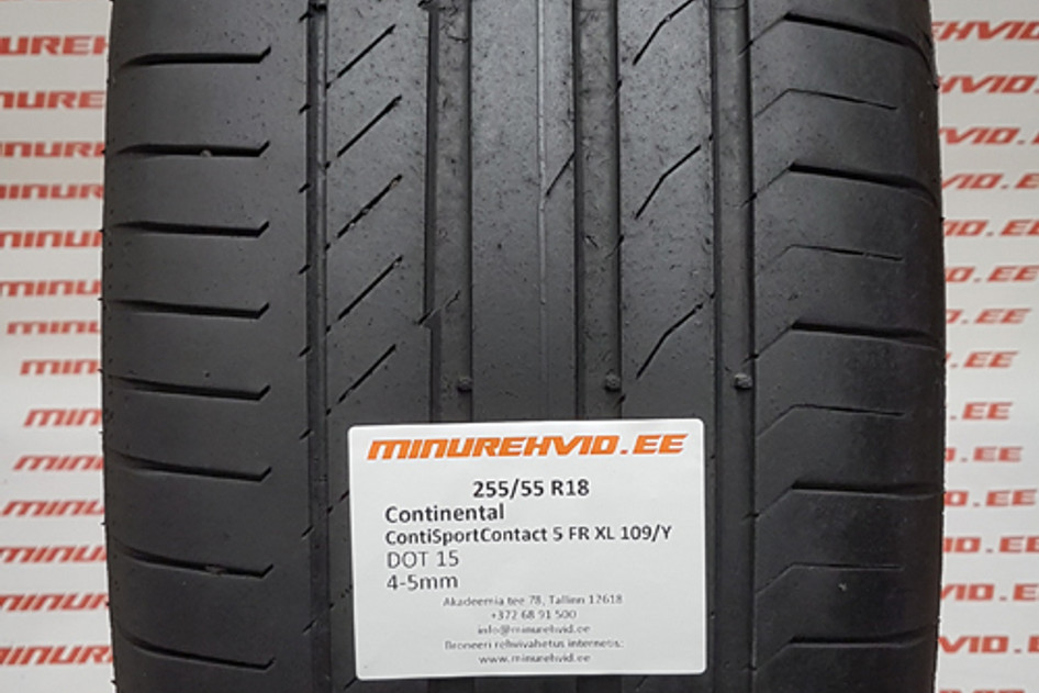 Kasutatud suverehv 255/55R18 Continental ContiSportContact 5 FR XL 109/Y