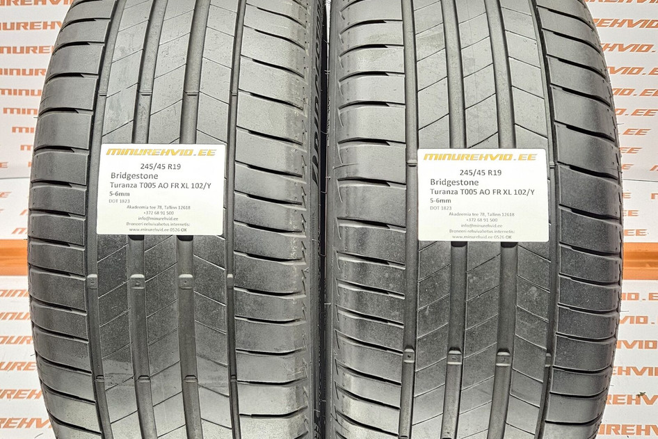 Kasutatud suverehv 245/45R19 Bridgestone Turanza T005 AO FR XL 102/Y