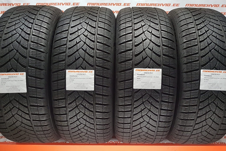 Used studless winter tire 235/55R17 GoodYear UltraGrip Performance Gen-1 XL 103/V