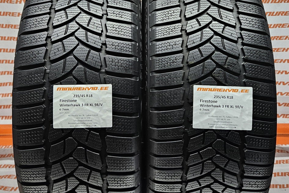 Used studless winter tire 235/45R18 Firestone Winterhawk 3 FR XL 98/V