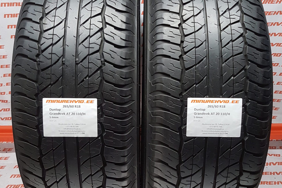 Used summer tire 265/60R18 Dunlop Grandtrek AT20 110/H