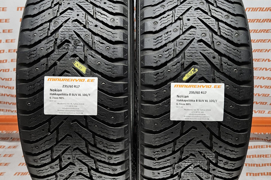 Used studded tire 235/60R17 Nokian Hakkapeliitta 8 SUV XL 106/T
