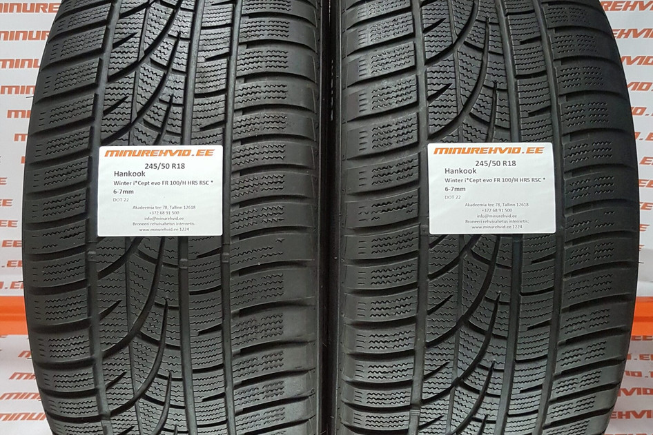 Used studless winter tire 245/50R18 Hankook Winter i*Cept Evo FR 100/H HRS RSC *