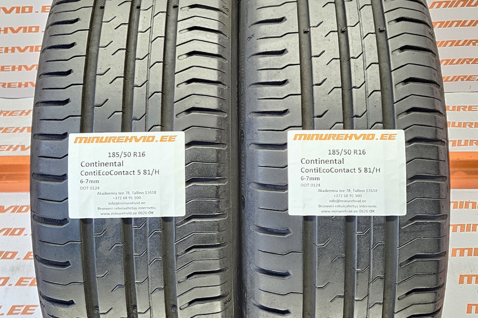 Used summer tire 185/50R16 Continental ContiEcoContact 5 81/H 0124