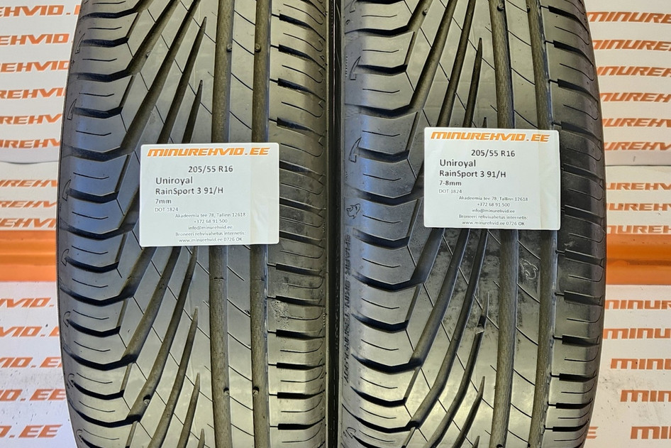 Used summer tire 205/55R16 Uniroyal RainSport 3 91/H
