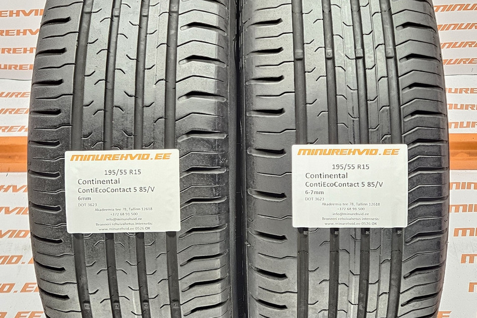 Used summer tire 195/55R15 Continental ContiEcoContact 5 85/V