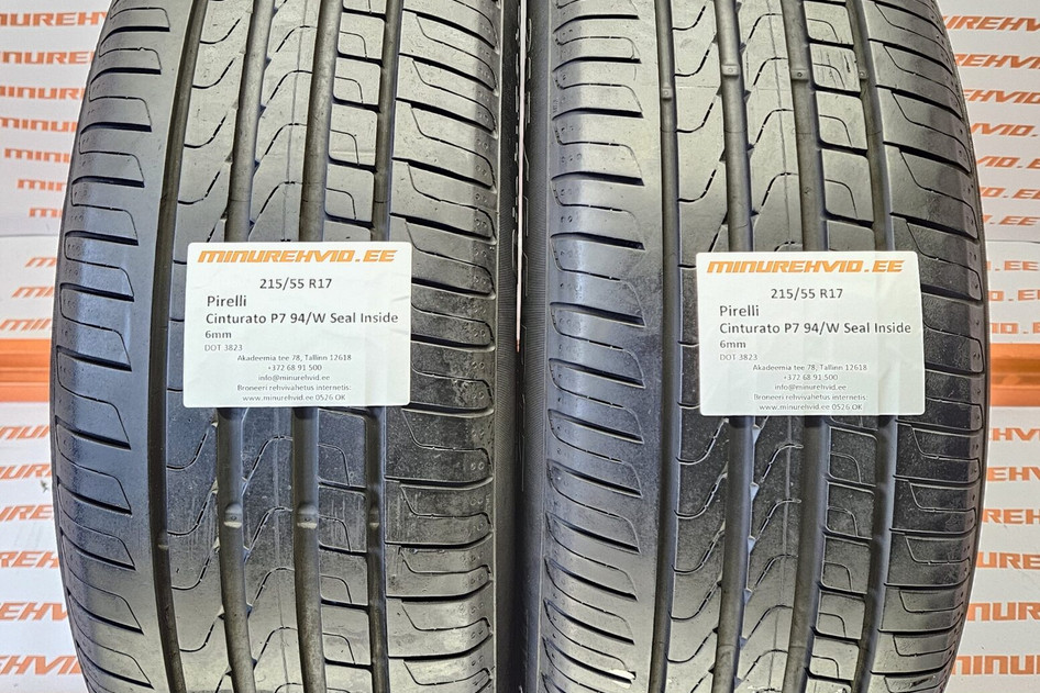 Подержанный летняя шина 215/55R17 Pirelli Cinturato P7 94/W Seal Inside
