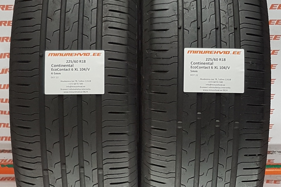 Used summer tire 225/60R18 Continental EcoContact 6 XL 104/V