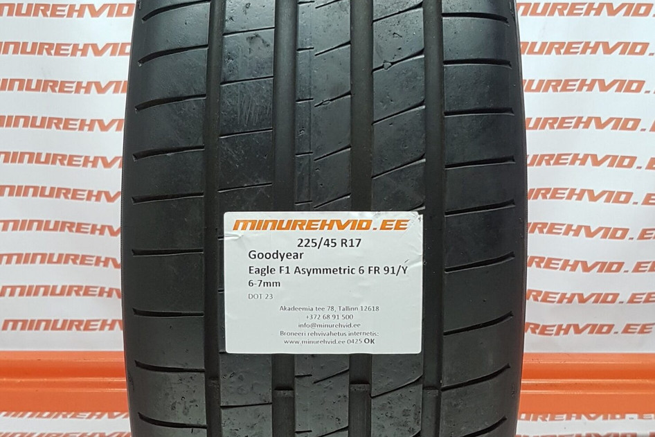 Kasutatud suverehv 225/45R17 GoodYear Eagle F1 Asymmetric 6 FR 91/Y.